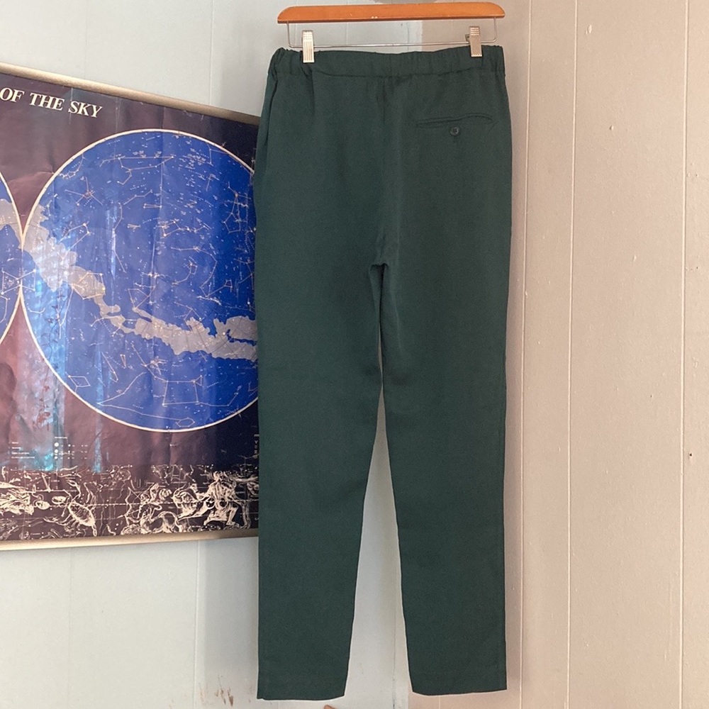 Hunter Green Silk Trousers